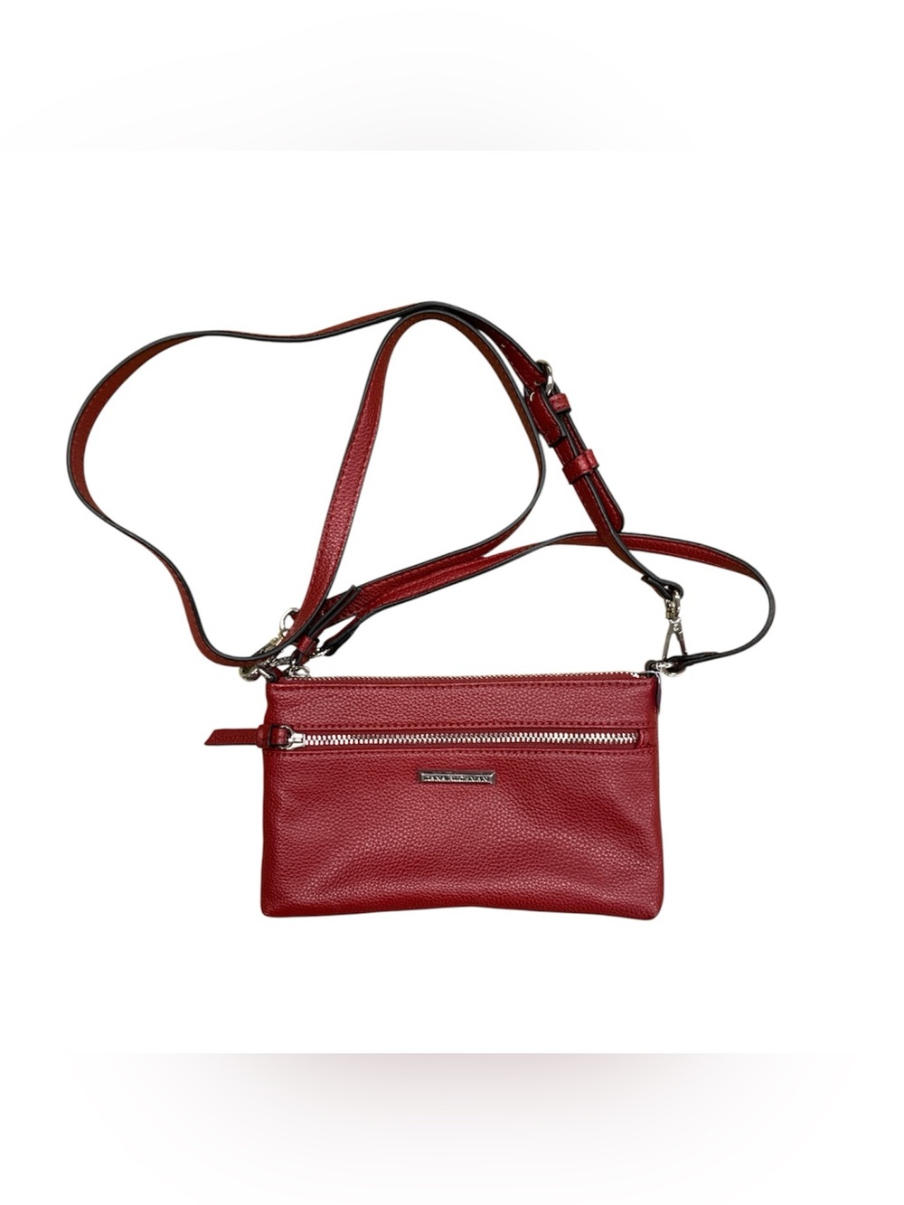 Dana Buchman Red Pebbled Leather Crossbody Bag